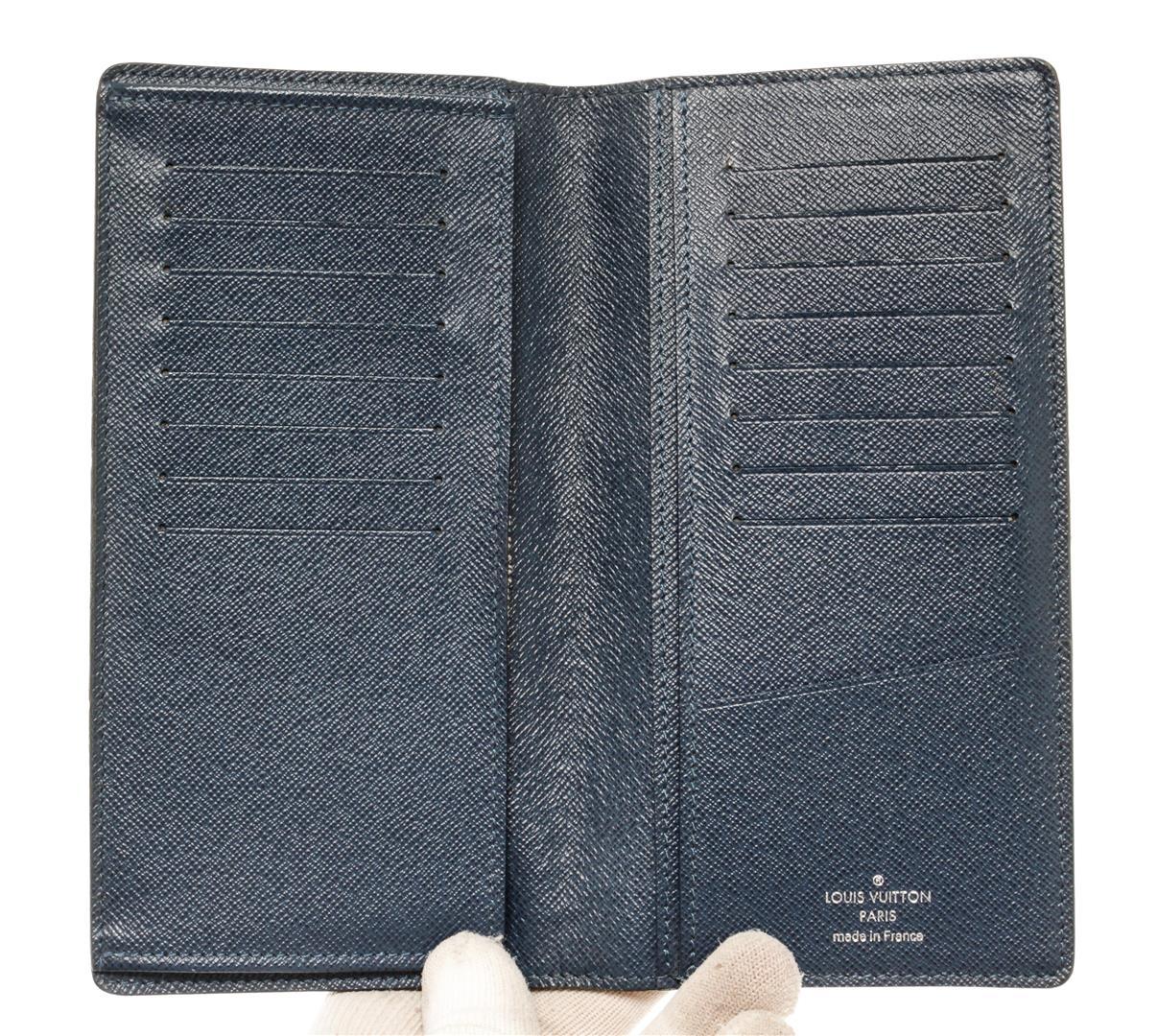Louis Vuitton Black Leather Portefeiulle Ron Bifold Wallet