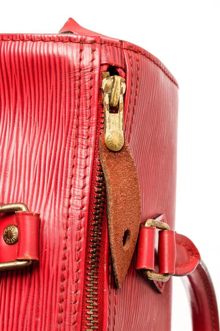 Louis Vuitton Red Epi Leather Speedy 25 Satchel Bag