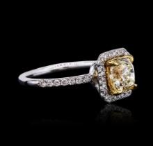 14KT White Gold 1.53 ctw SI-1/U-V Diamond Ring