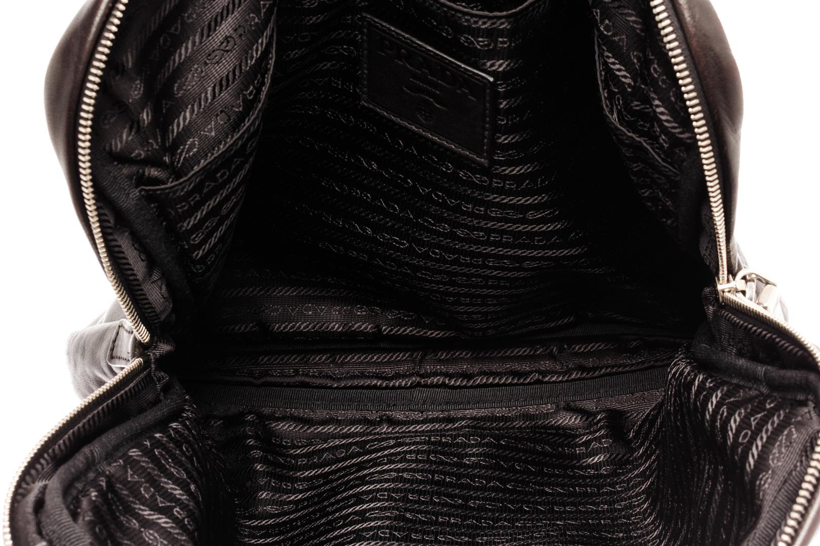 Prada Black Leather Clutch Bag