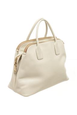 Prada White Leather Tote Bag