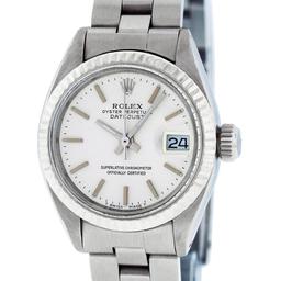 Rolex Ladies Stainless Steel Silver Index Oyster Band 26MM Wristwatch