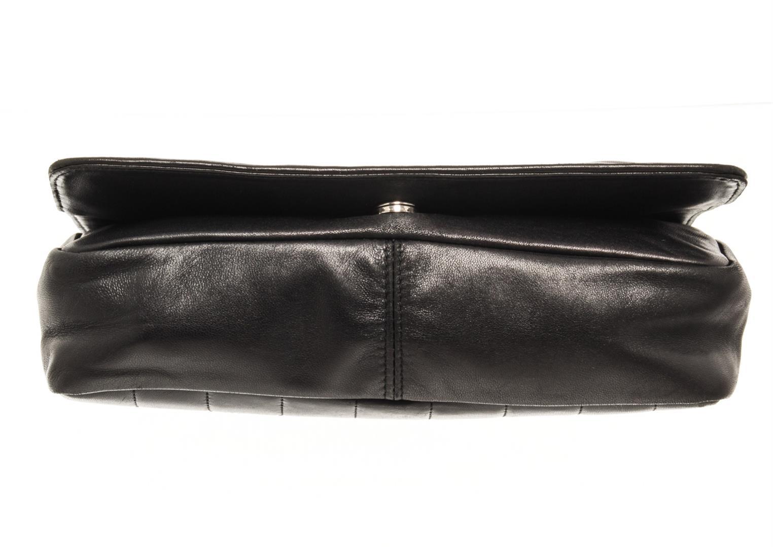 Chanel Black Leather Chocolate Bar Shoulder bag