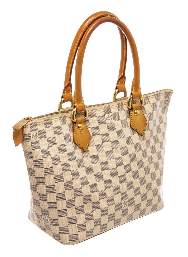 Louis Vuitton White Damier Azur Saleya PM Shoulder Bag
