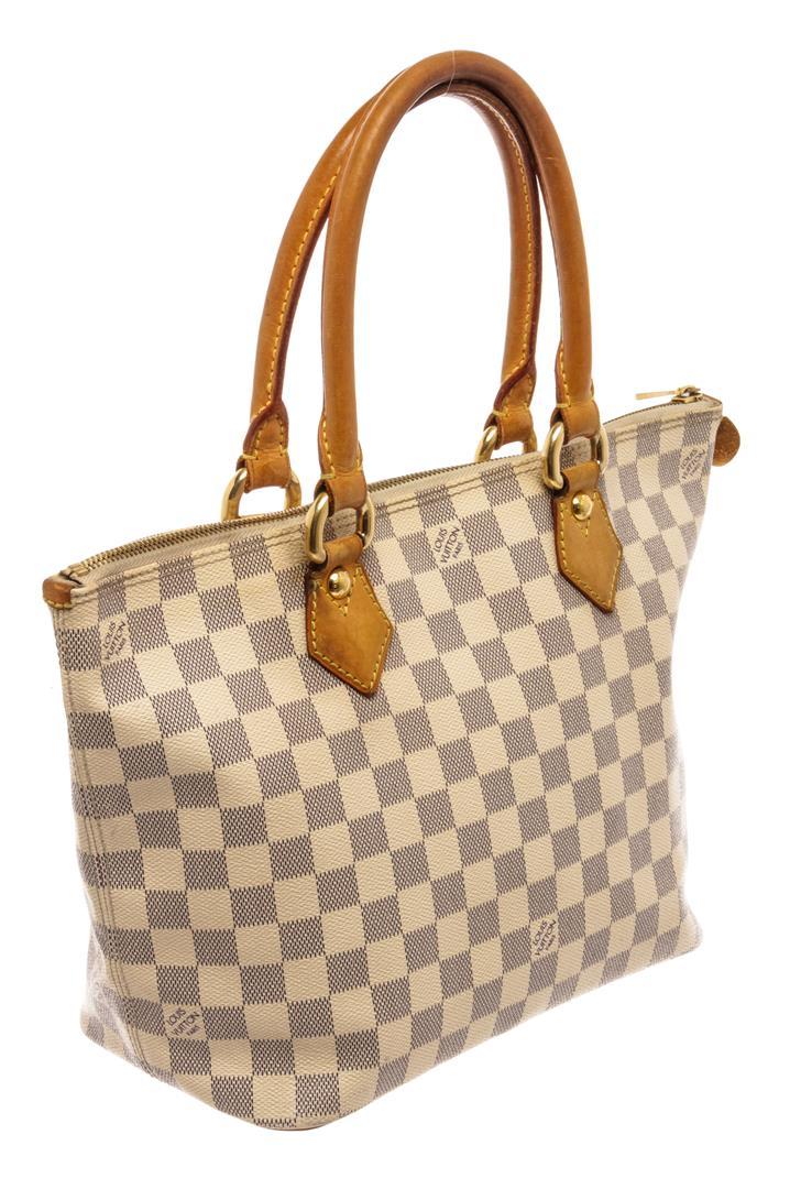 Louis Vuitton White Damier Azur Saleya PM Shoulder Bag