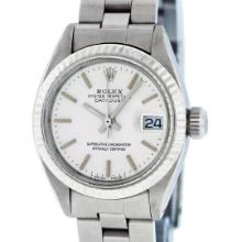 Rolex Ladies Stainless Steel Silver Index Oyster Band 26MM Wristwatch