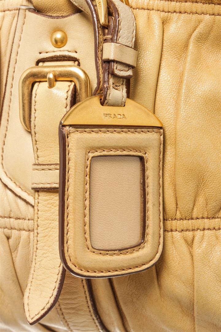 Prada Light Brown Leather Shoulder Bag