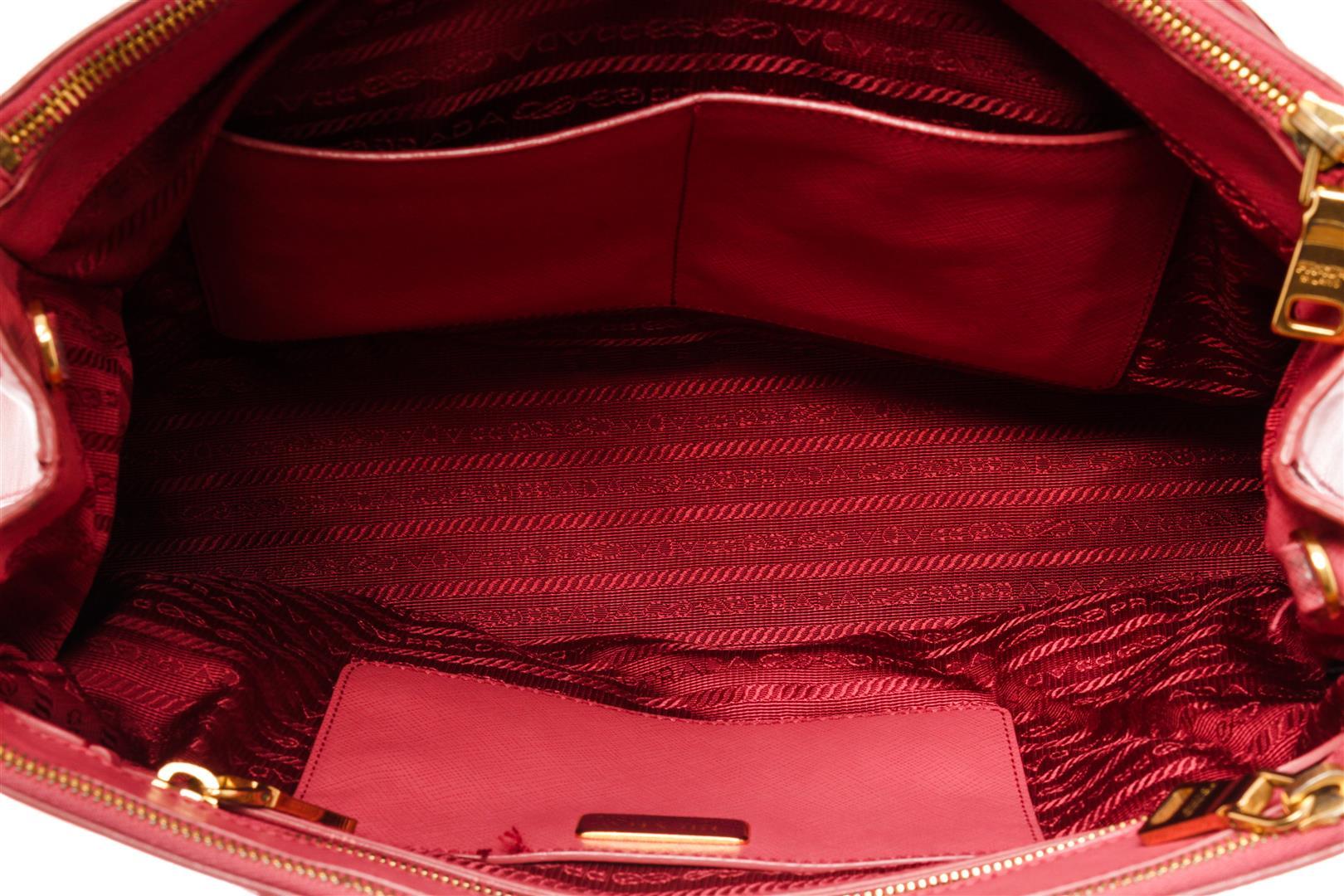 Prada Pink Saffiano Leather Galleria Shoulder Bag