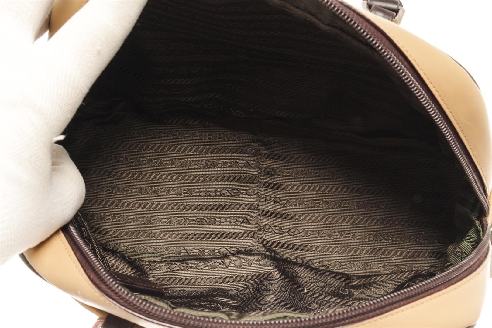 Prada Beige Leather Tote Bag