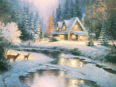 Deer Creek Cottage by Thomas Kinkade
