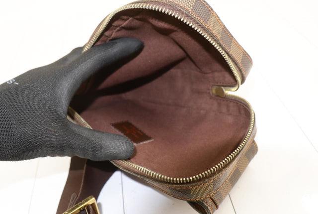Louis Vuitton Damier Ebene Canvas Leather Geronimos Waist Bag