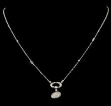 0.68 ctw Diamond Necklace - 14KT White Gold