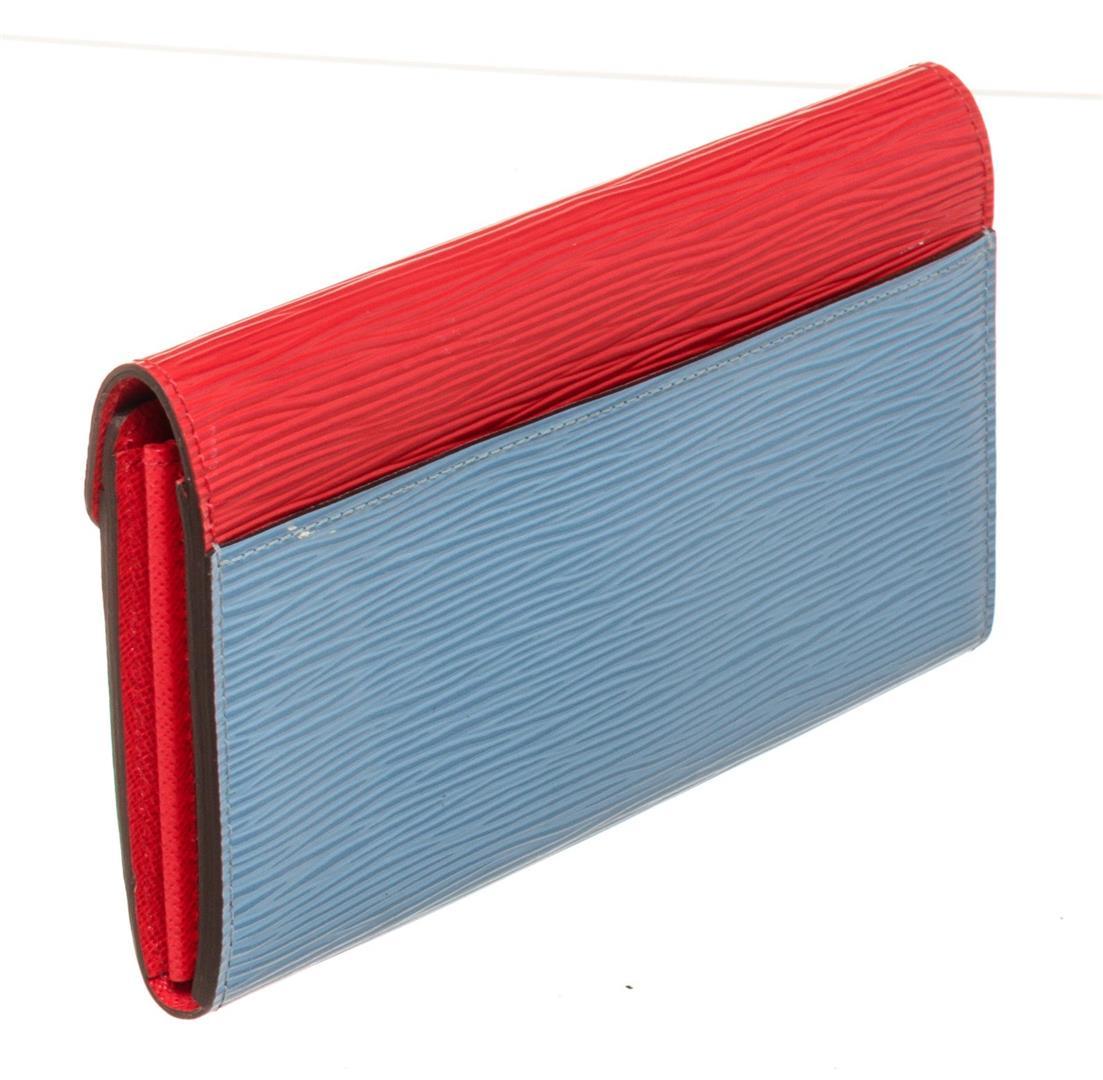 Louis Vuitton Red Blue Leather Tribal wallet