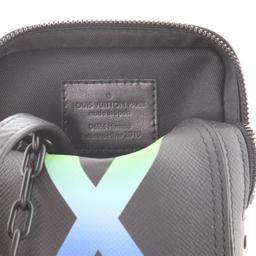 Louis Vuitton Danube Messenger Bag Rainbow Taiga Leather Black, Multicolor, Prin
