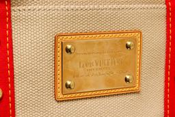 Louis Vuitton Beige Pink Canvas Sac Antigua Weekend Handbag