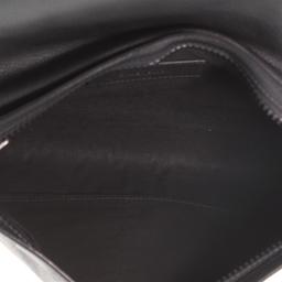 Balenciaga Flap Clutch Canvas with Leather Black