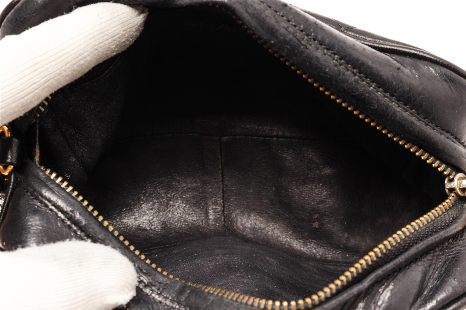 Chanel Black Lambskin Mini Tassel Camera Crossbody Bag