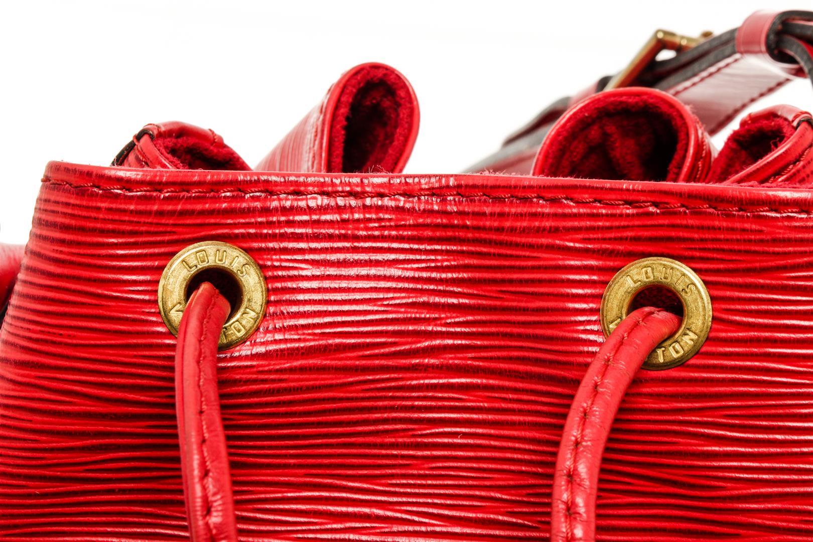 Louis Vuitton Red Epi Leather Noe Shoulder Bag