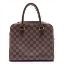 Louis Vuitton Damier Ebene Canvas Leather Triana Handbag