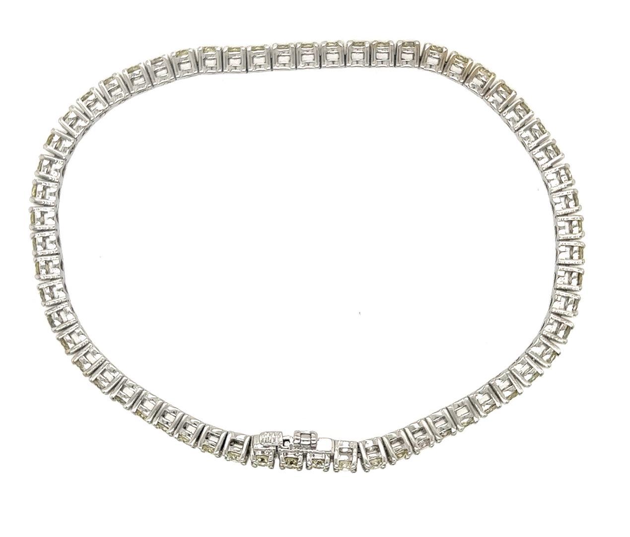 11.12 ctw Diamond Tennis Bracelet - 14KT White Gold
