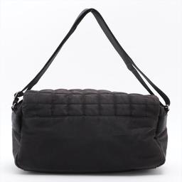 Chanel Black Quilted Nylon Sport Line Double Pocket Medium Messenger Bag