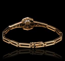 14KT Two-Tone Gold 0.26 ctw Diamond Bracelet