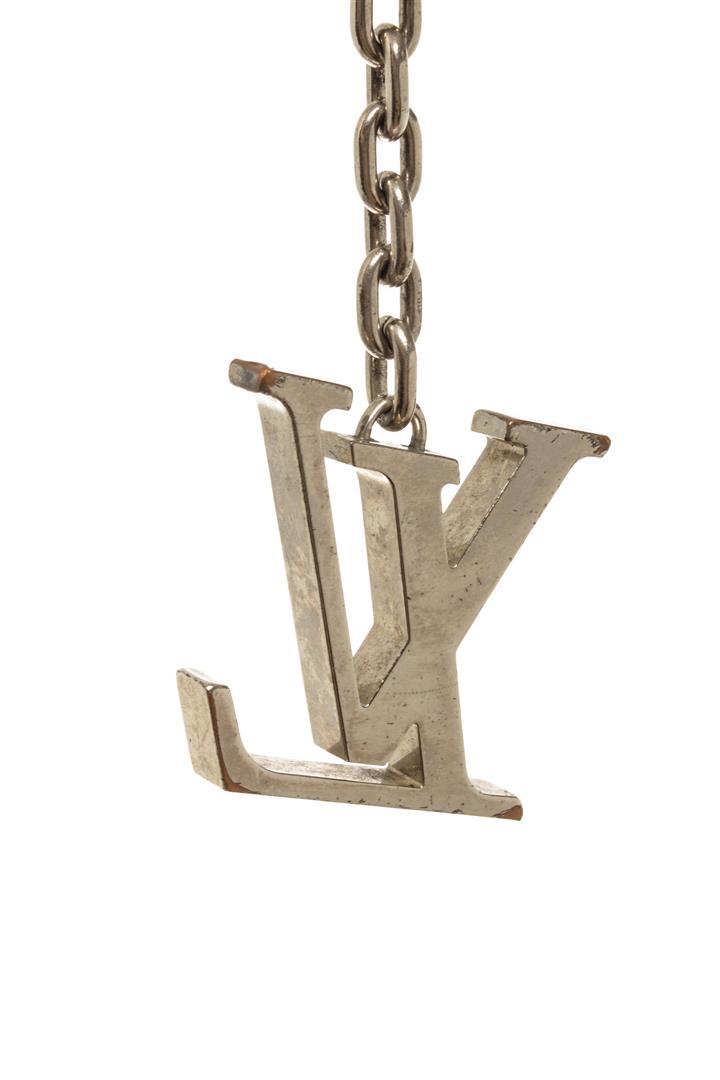 Louis Vuitton Silver Metal Initial Key Holder