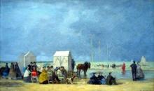 Eugene Louis Boudin - Bathing Time at Deauville