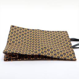 Gucci Black Yellow PVC Leather Square Tote Bag