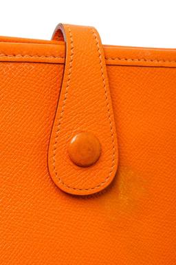 Hermes Orange Epsom Leather Evelyne GM Hobo Bag
