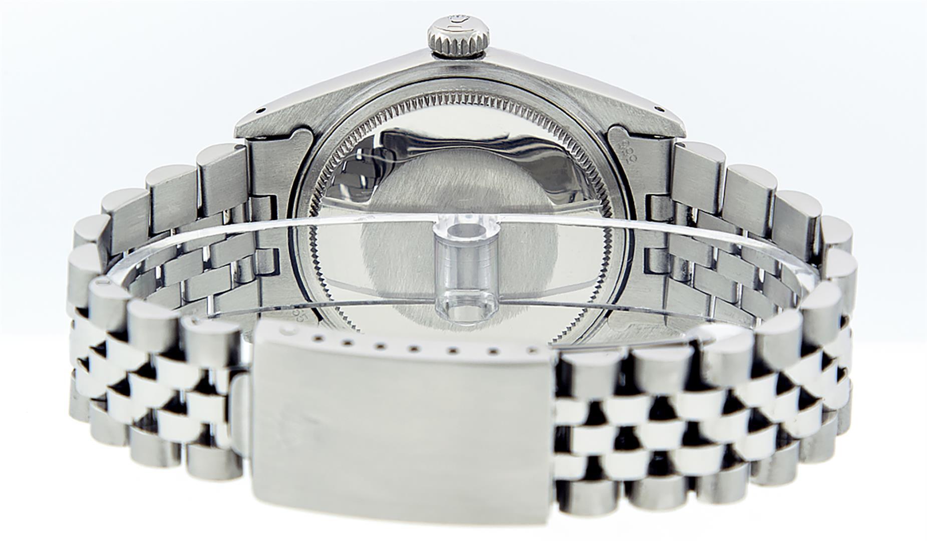 Rolex Stainless Slate Grey Diamond 36MM Datejust Wristwatch
