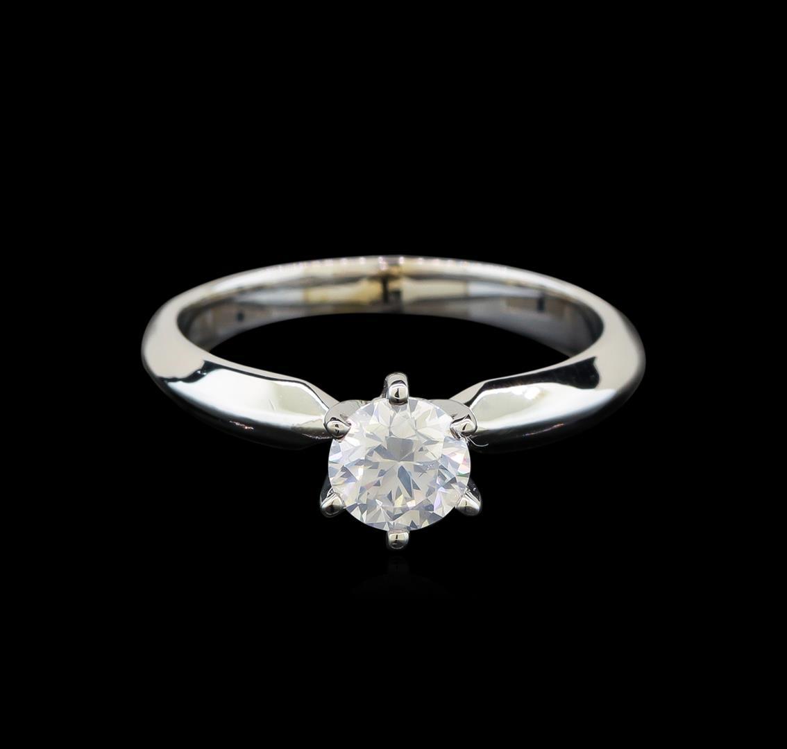 14KT White Gold 0.65 ctw Round Cut Diamond Solitaire Ring