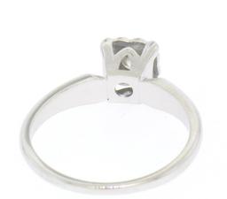 Vintage 14k White Gold 0.18 ctw Round Diamond Illusion Set Solitaire Ring
