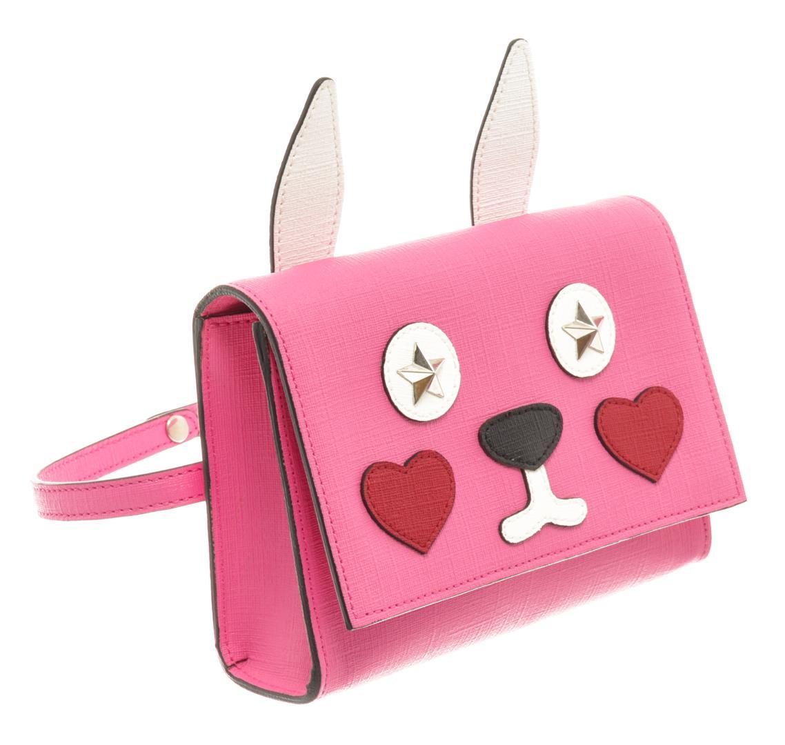 Gucci Pink Leather Children's Animal Waist Bag