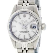 Rolex Ladies Stainless Steel Silver Index 26MM Wristwatch With Jubilee Band