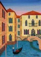 Gondolier in Venice by Fanch Ledan Original