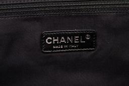 Chanel Gray Quilted Vinyl Bowling Satchel Handbag