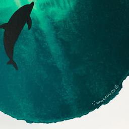 Dolphin in agreen Sea by Wyland Original