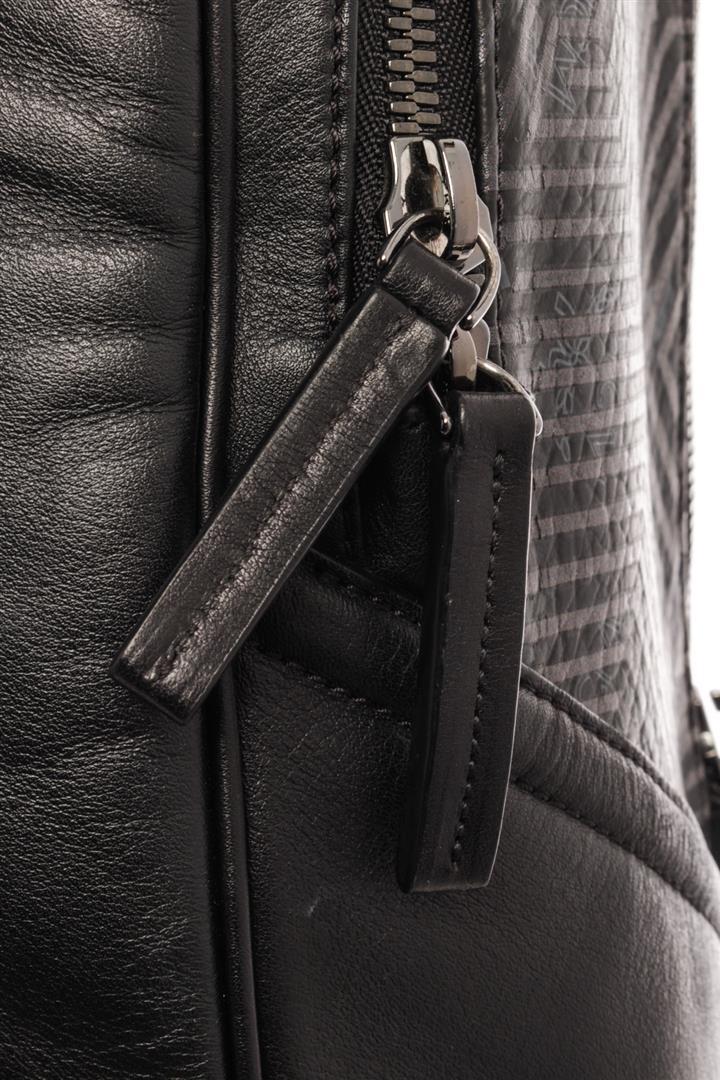 MCM Black Leather Backpack