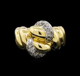 18KT Two-Tone Gold 0.43 ctw Diamond Ring