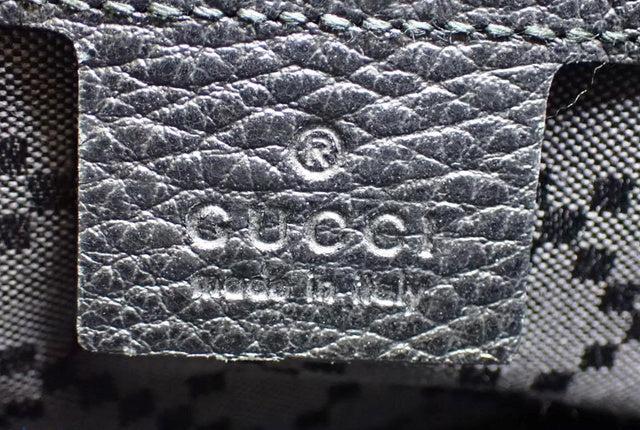 Gucci Black Navy Blue Leather Cosmopolis Tote Bag