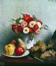 Fantin-Latour - Still Life with Flowers and Fruit