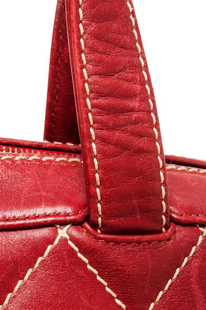 Chanel Red Wild Stitch Tote Bag