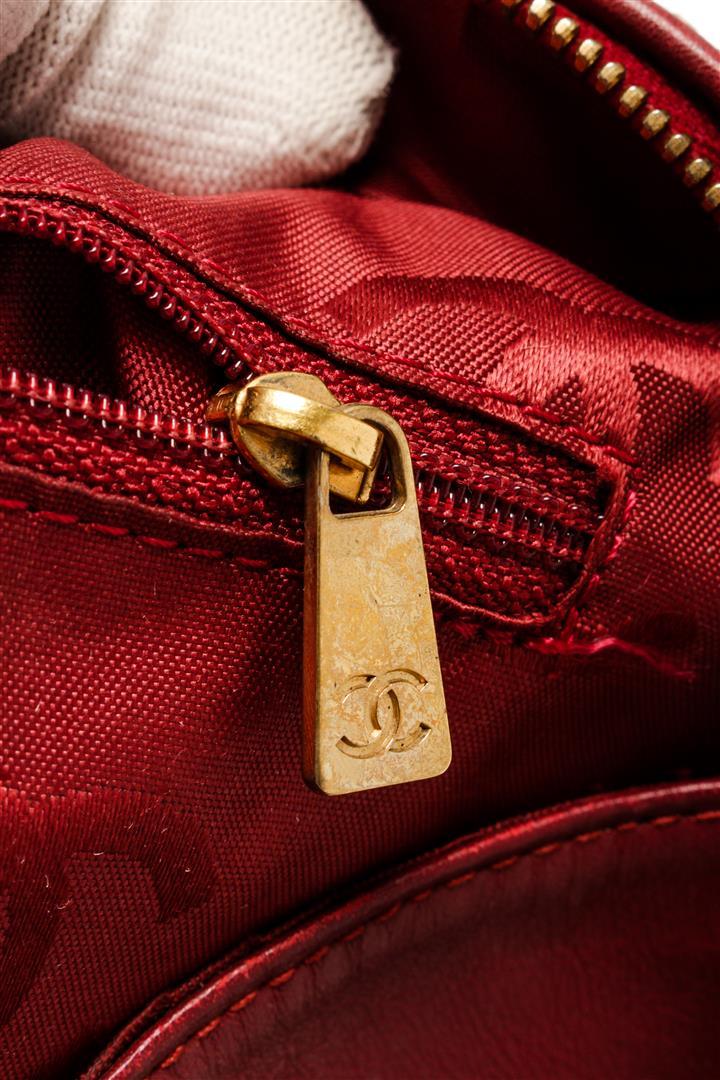Chanel Red Wild Stitch Tote Bag