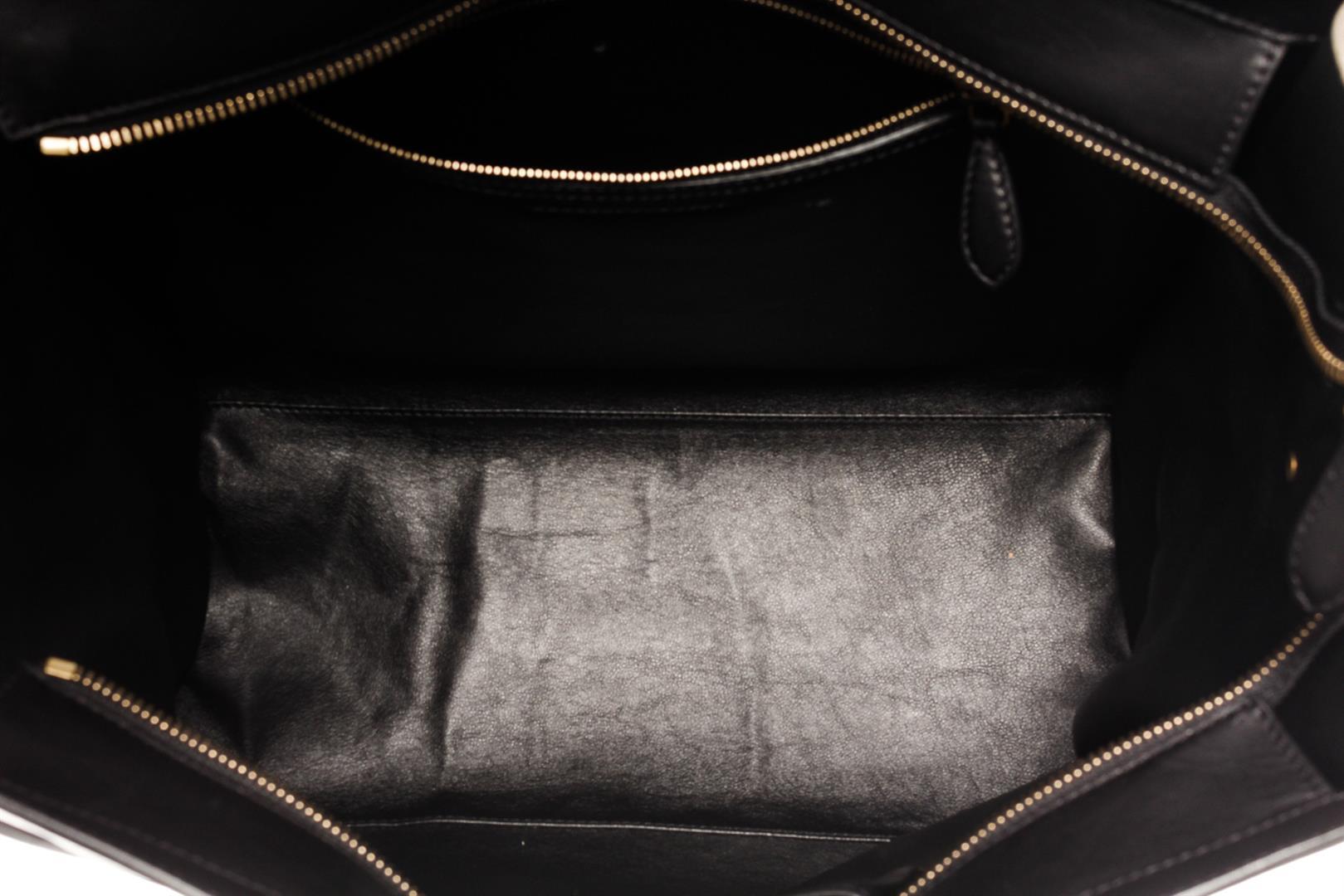 Celine Black Multicolor Suede Leather Micro Luggage Handbag