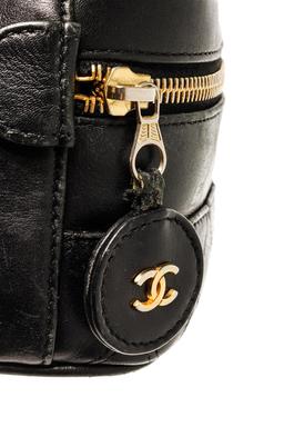 Chanel Black Lambskin Vintage Vanity Case