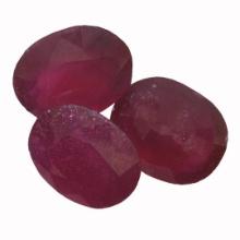 13.34 ctw Oval Mixed Ruby Parcel