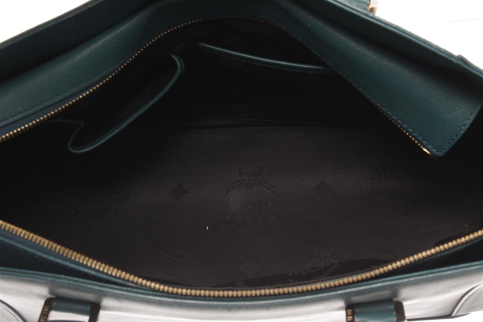MCM Teal Leather 2 Way Shoulder Bag