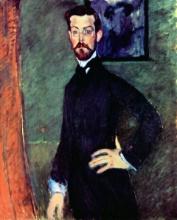 Amedeo Modigliani - Portrait of Paul Alexanders before a Green Background