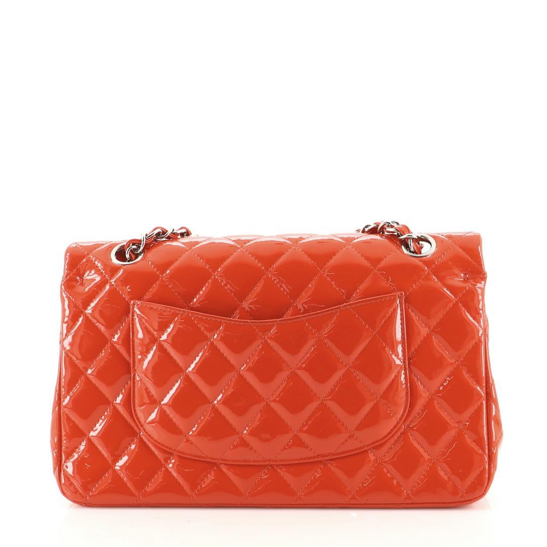 Chanel Classic Double Flap Bag Quilted Patent Medium